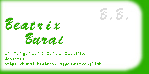 beatrix burai business card